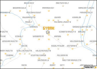 map of Gyönk