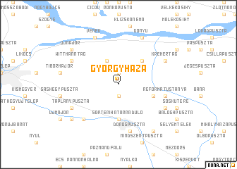 map of Györgyháza