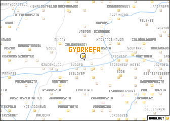 map of Györkefa