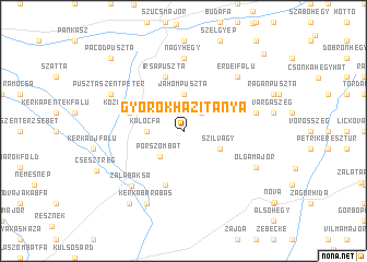 map of Györökházitanya
