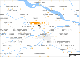 map of Győrújfalu