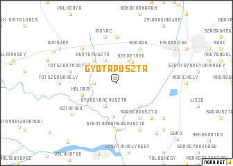 map of Gyótapuszta