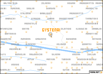 map of Gystėnai