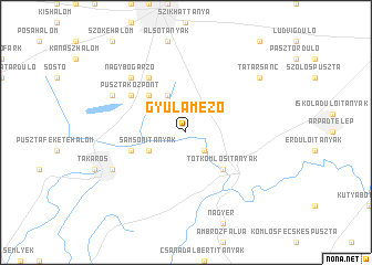 map of Gyulamező