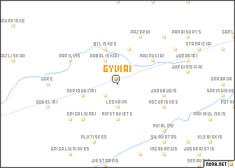 map of Gyviai