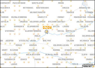 map of Gzów