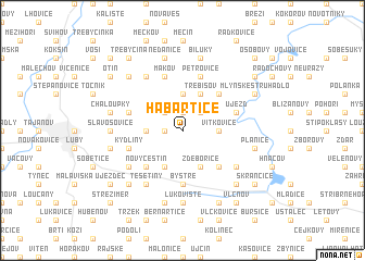 map of Habartice