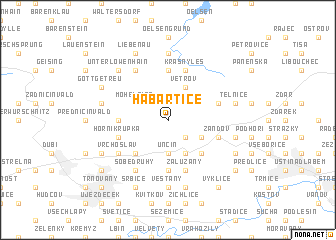 map of Habartice