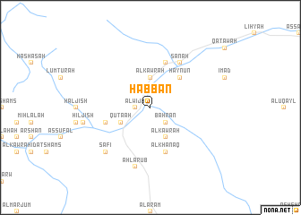 map of Ḩabbān
