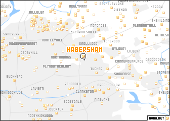 map of Habersham