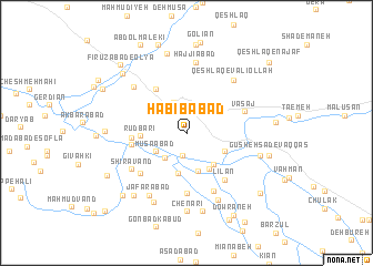 map of Ḩabībābād