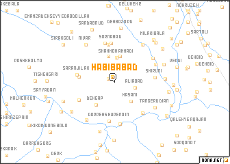 map of Ḩabībābād