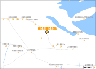 map of Ḩabībābād