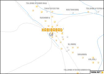 map of Ḩabībābād