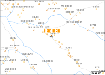 map of Ḩabībak