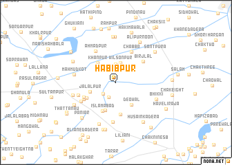 map of Habībpur