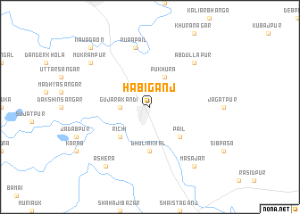 map of Habiganj