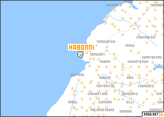 map of Habŏn-ni