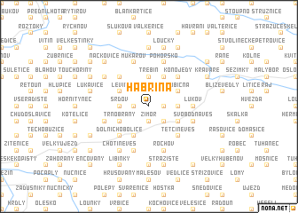 map of Habřina