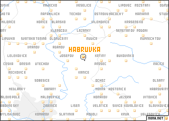 map of Habrŭvka