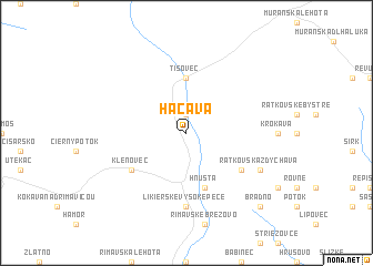 map of Hačava