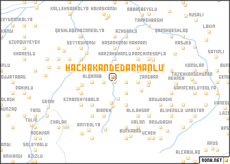 map of Hāchākand-e Darmānlū