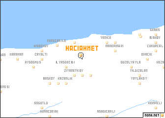 map of Hacıahmet