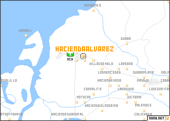 map of Hacienda Alvarez