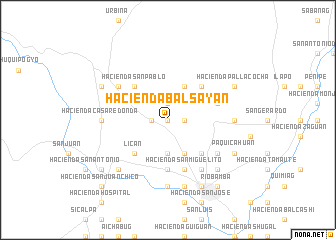 map of Hacienda Balsayán