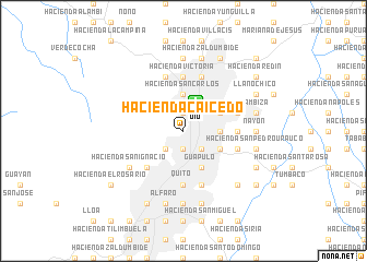 map of Hacienda Caicedo