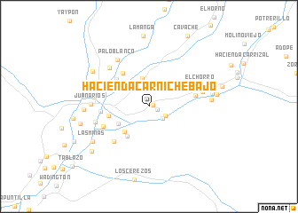 map of Hacienda Carniche Bajo