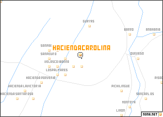 map of Hacienda Carolina