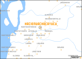 map of Hacienda Chacayucu