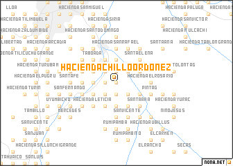 map of Hacienda Chillo Ordóñez