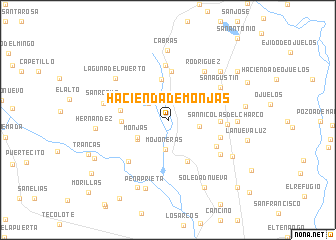 map of Hacienda de Monjas