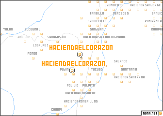 map of Hacienda El Corazón