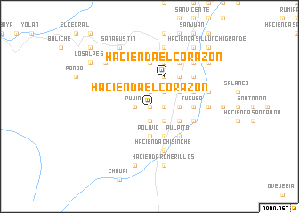 map of Hacienda El Corazón