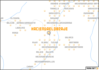 map of Hacienda El Obraje