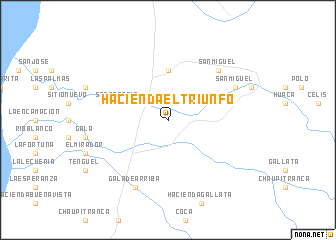 map of Hacienda El Triunfo