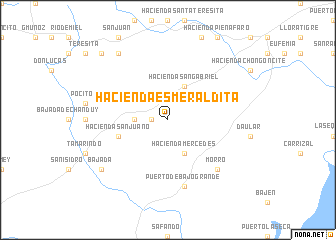 map of Hacienda Esmeraldita
