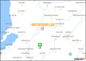 map of Hacienda Flor