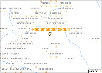 map of Hacienda Guachalá