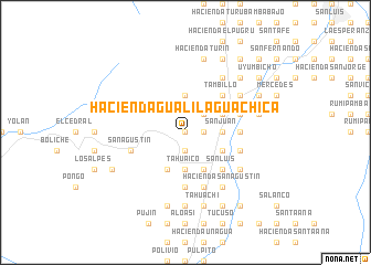 map of Hacienda Gualilagua Chica