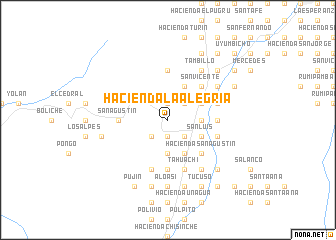 map of Hacienda La Alegría