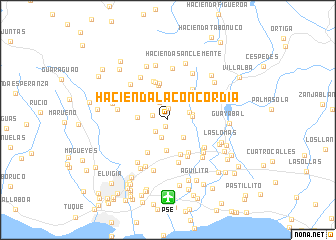 map of Hacienda La Concordia