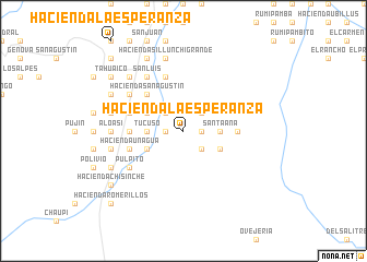 map of Hacienda La Esperanza