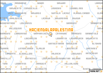map of Hacienda La Palestina