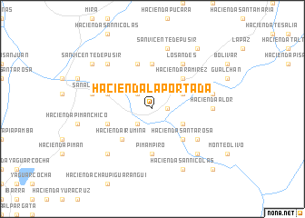 map of Hacienda La Portada