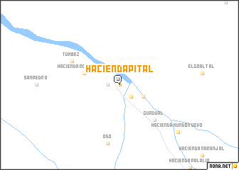 map of Hacienda Pital