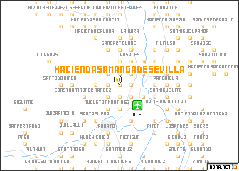 map of Hacienda Samanga de Sevilla